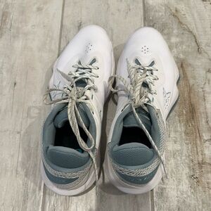 ASICS volleyball shoes size 11. Blue and white color.Bought from over seas